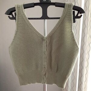 SINCERELY JULES M Knit Crop Top Light Green